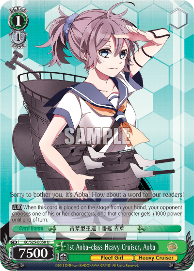 1st Aoba-class Heavy Cruiser, Aoba - KC/S25-E050 - Uncommon available at 401 Games Canada