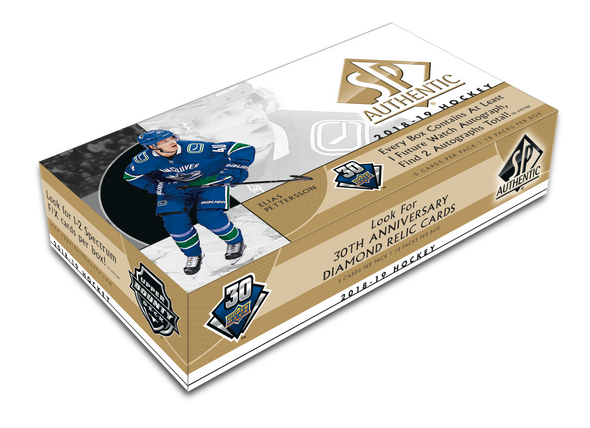 2018-19 Upper Deck SP Authentic Hockey Hobby Box available at 401 Games Canada