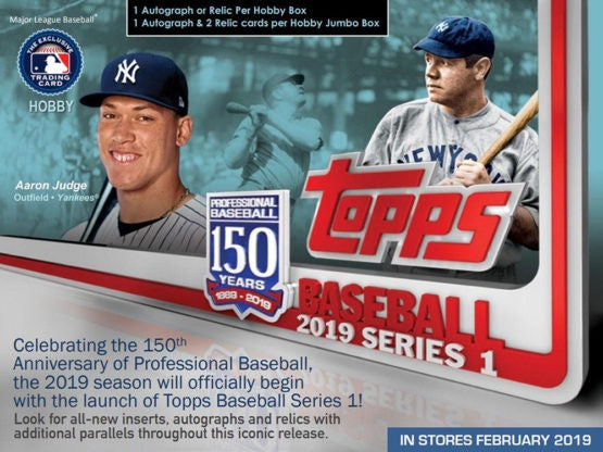 2019 Topps Baseball Series 1 Gravity Feed available at 401 Games Canada