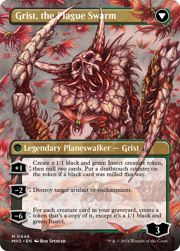 Grist, Voracious Larva // Grist, the Plague Swarm - Borderless (MH3)