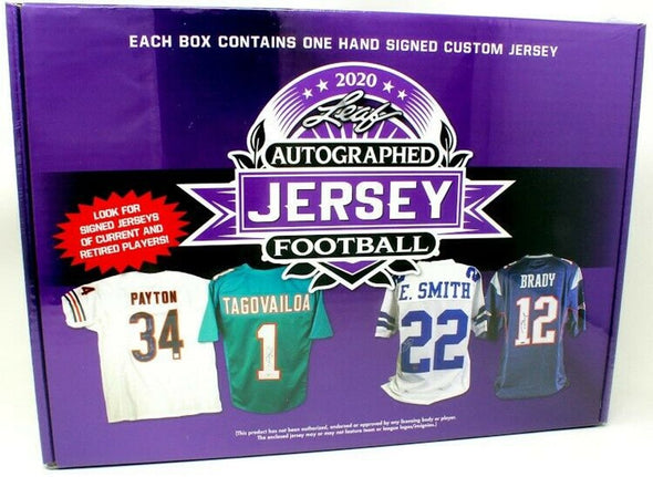 2020 Leaf Autographed Football Jersey Box available at 401 Games Canada