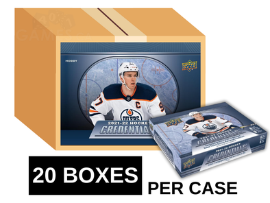 2021-22 Upper Deck Credentials Hockey Hobby 20 Box Case