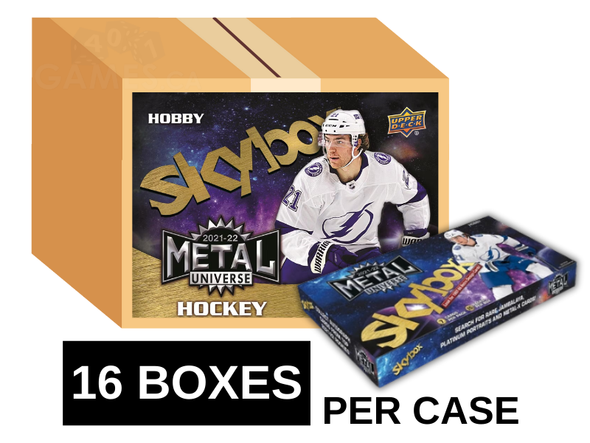 2021-22 Upper Deck Skybox Metal Universe Hockey Hobby 16 Box Case