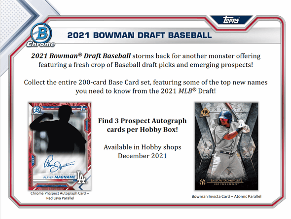 2021 Bowman Draft Baseball Lite Box available at 401 Games Canada