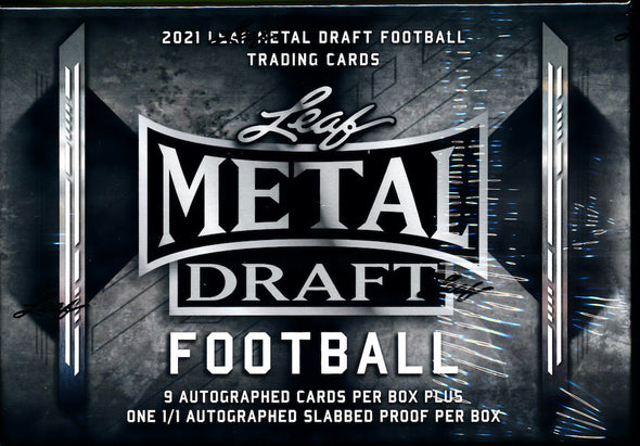 2021 Leaf Metal Draft Football Hobby Box available at 401 Games Canada