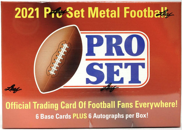 2021 Leaf Pro Set Metal Football Hobby Box available at 401 Games Canada