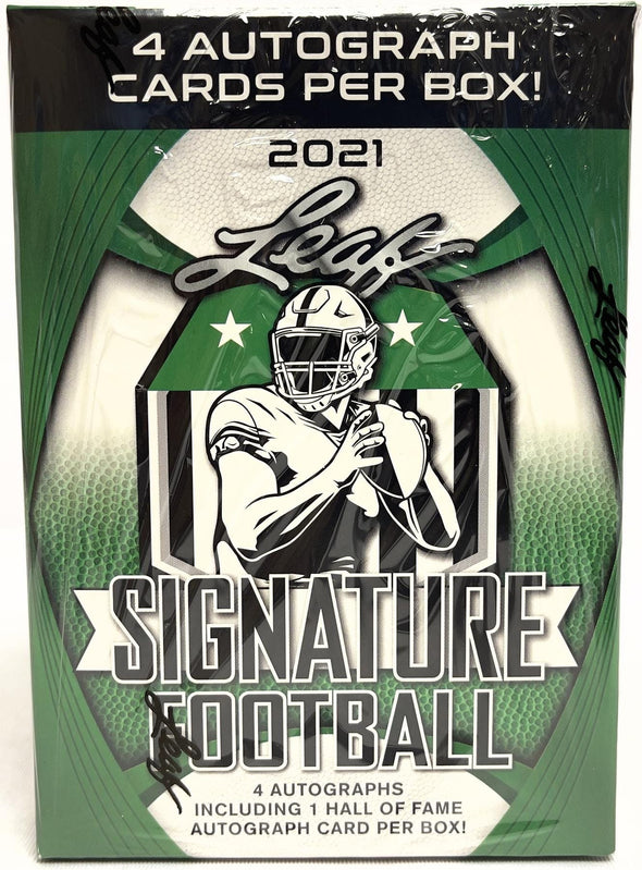 2021 Leaf Signature Football Blaster Box available at 401 Games Canada