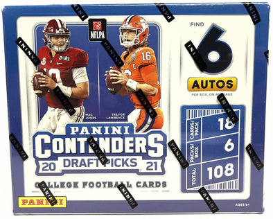 2021 Panini Contenders Draft Picks Collegiate Football Hobby Box available at 401 Games Canada