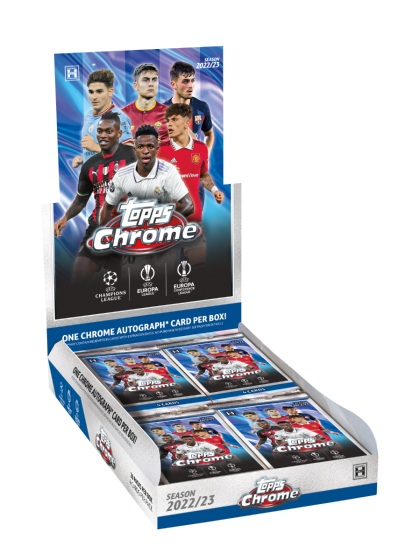 2022-23 Topps Chrome UEFA Club Competitions Soccer Hobby Box available at 401 Games Canada