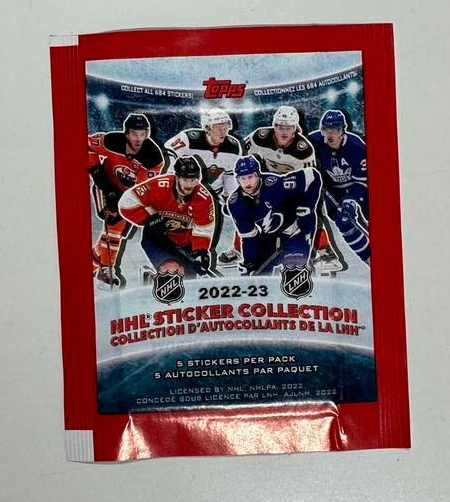 2022-23 Topps NHL Hockey Sticker Pack available at 401 Games Canada