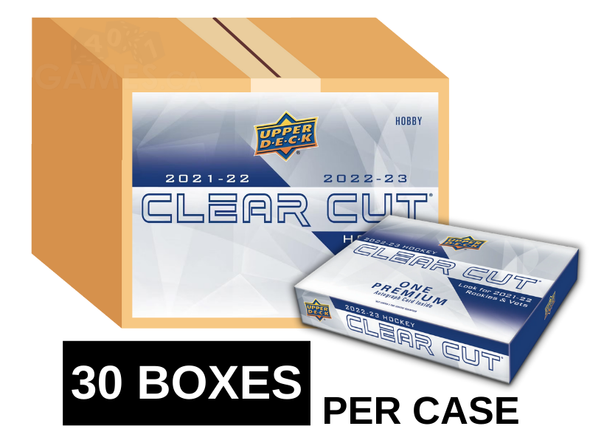 2022-23 Upper Deck Clear Cut Combined Hockey Hobby 30 Box Case