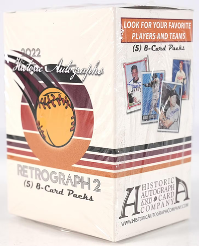 2022 Historic Autographs Retrograph #2 Baseball Hobby Box available at 401 Games Canada