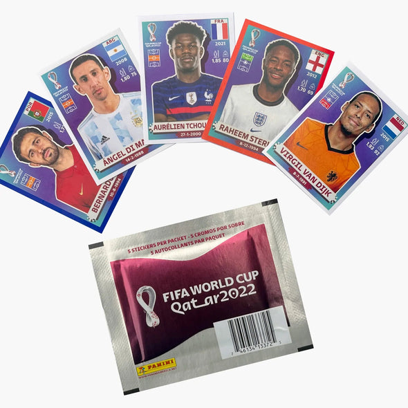 2022 Panini FIFA World Cup Soccer Sticker Pack available at 401 Games Canada