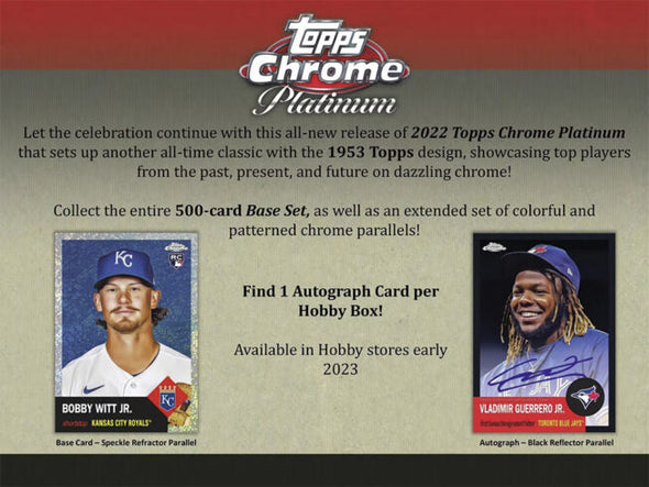 2022 Topps Chrome Platinum Anniversary Baseball Hobby Box available at 401 Games Canada