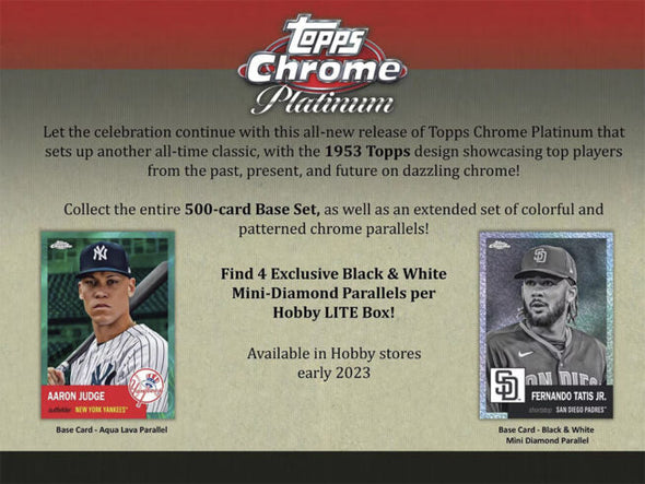 2022 Topps Chrome Platinum Anniversary Baseball LITE Box available at 401 Games Canada