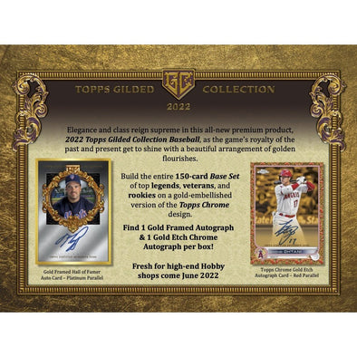 2022 Topps Gilded Collection Baseball Hobby Box available at 401 Games Canada