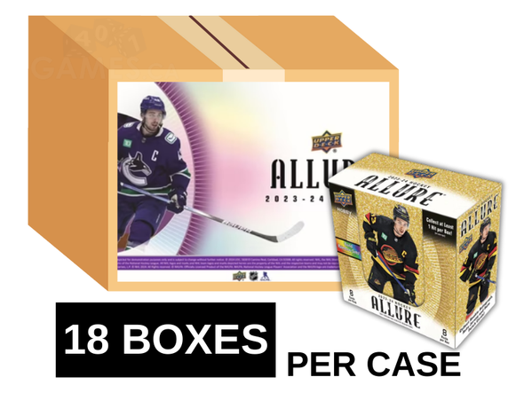 2023-24 Upper Deck Allure Hockey Hobby 18 Box Master Case