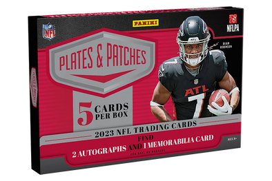 2023 Panini Plates & Patches Football Hobby Box available at 401 Games Canada