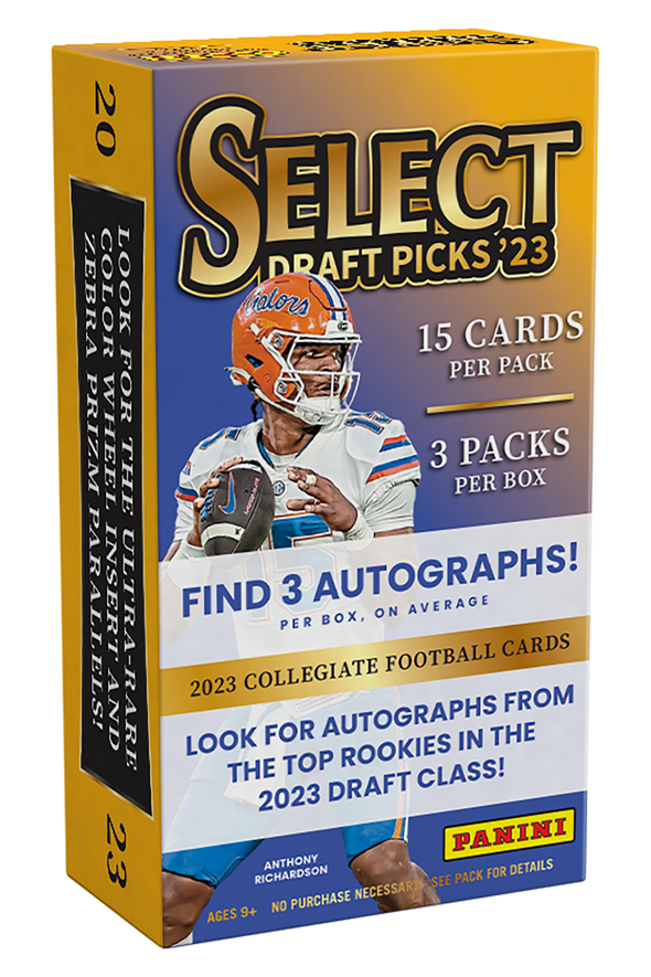 2023 Panini Select Draft Picks Collegiate Football Hobby Box available at 401 Games Canada