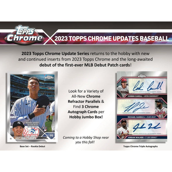 2023 Topps Chrome Update Series Baseball Jumbo Hobby Box (Pre-Order) available at 401 Games Canada