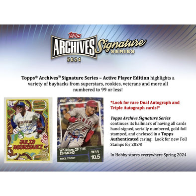 2024 Topps Archives Signature Series Active Players Edition Baseball Hobby Box