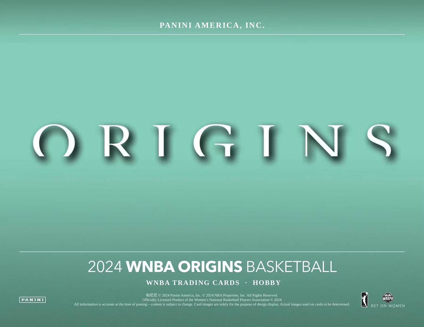 401 Games Canada 2024 Panini Origins WNBA Basketball Hobby Box