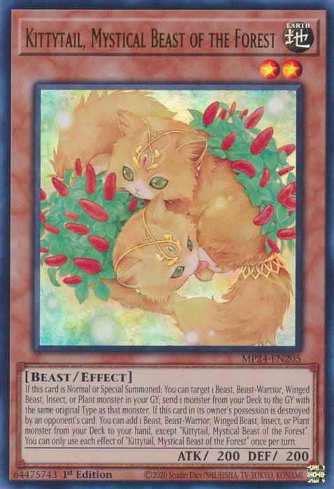 Kittytail, Mystical Beast of the Forest - MP24-EN205 - Ultra Rare - 1st Edition