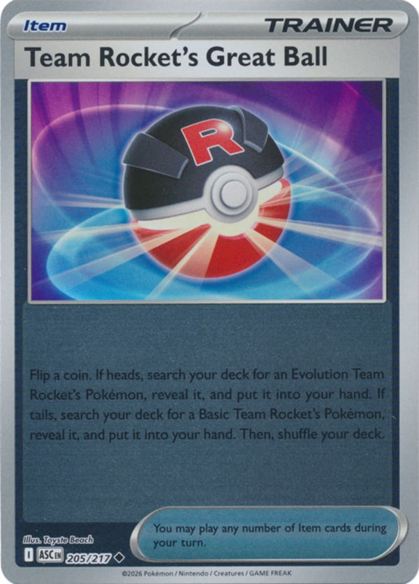 Team Rocket's Great Ball - 205/217 - Uncommon - Reverse Holo