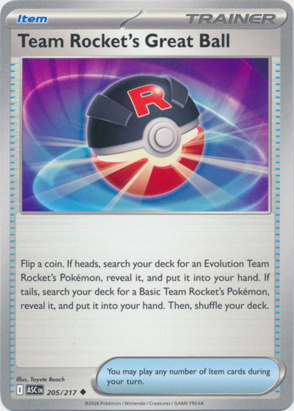 Team Rocket's Great Ball - 205/217 - Uncommon