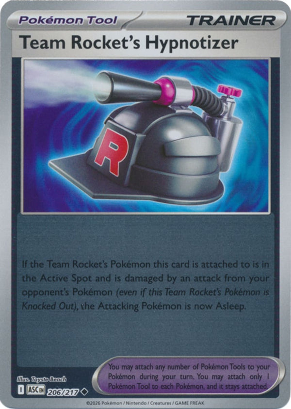 Team Rocket's Hypnotizer - 206/217 - Uncommon - Reverse Holo