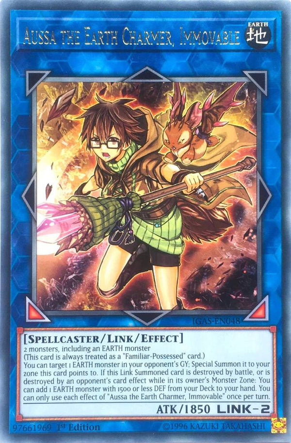 Aussa the Earth Charmer, Immovable - IGAS-EN048 - Rare - 1st Edition