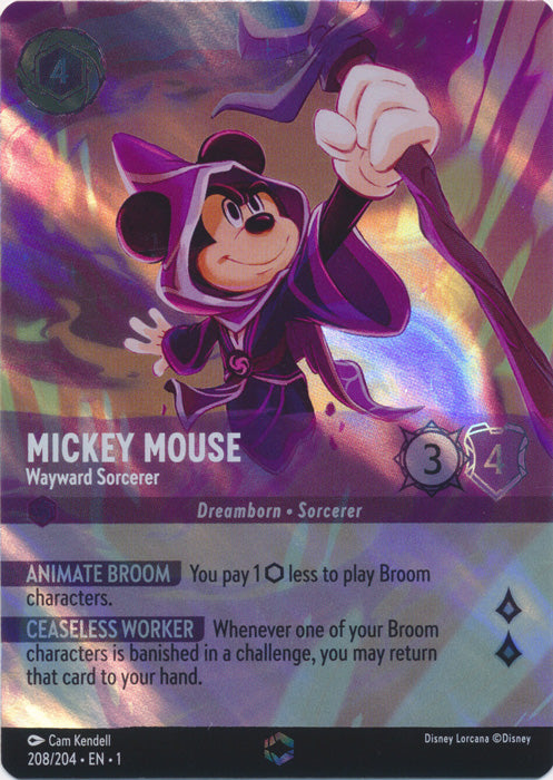 Mickey Mouse (Wayward Sorcerer) - 208/204 - Enchanted