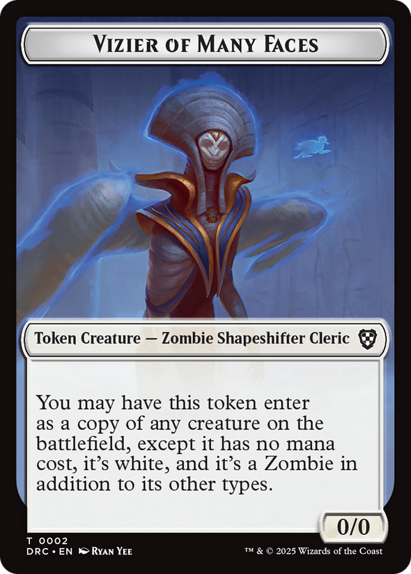 Vizier of Many Faces // Zombie Token (TDRC)