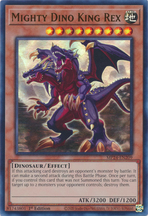 Mighty Dino King Rex - MP24-EN209 - Ultra Rare - 1st Edition