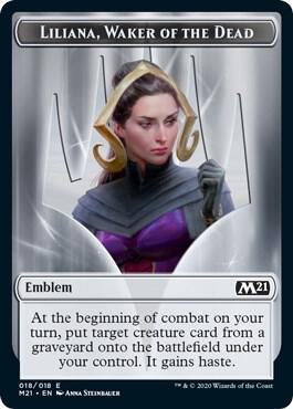 Emblem - Liliana, Waker of the Dead Token (TM21)