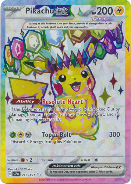 401 Games Canada - Pikachu ex - 219/191 - Full Art Ultra Rare