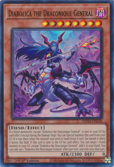 Diabolica the Draconique General - MP24-EN230 - Ultra Rare - 1st Edition