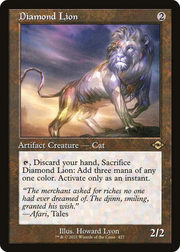 Diamond Lion - Retro Frame (Etched) (MH2)