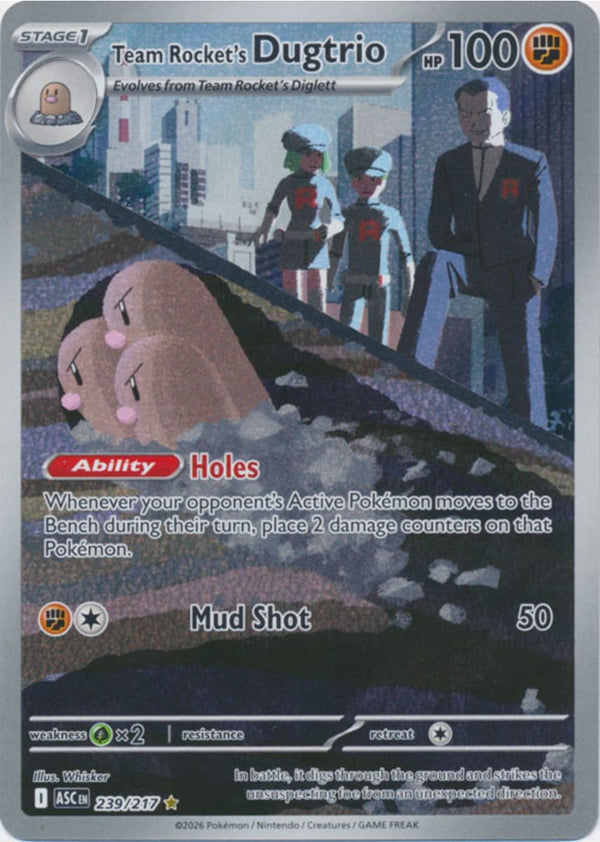 Team Rocket's Dugtrio - 239/217 - Illustration Rare