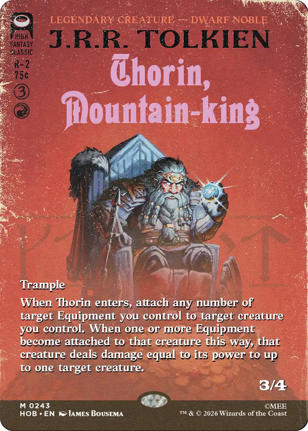Thorin, Mountain-king - Book Cover (HOB) (Pre-Order)