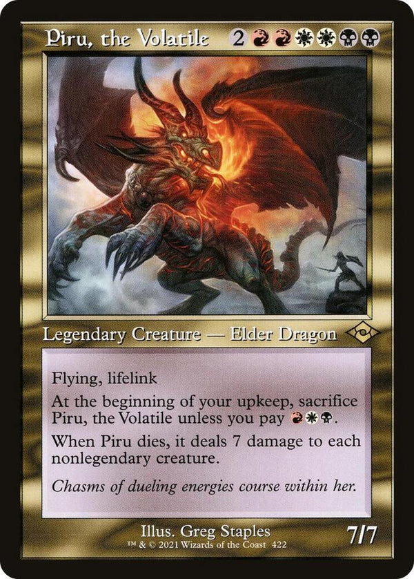 Piru, the Volatile - Retro Frame (Etched) (MH2)
