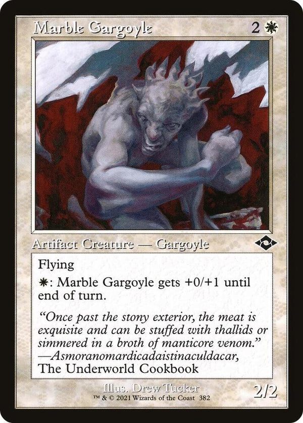 Marble Gargoyle - Retro Frame (Etched) (MH2)