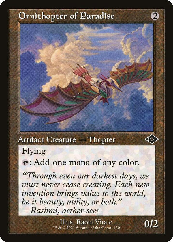 Ornithopter of Paradise - Retro Frame (Etched) (MH2)