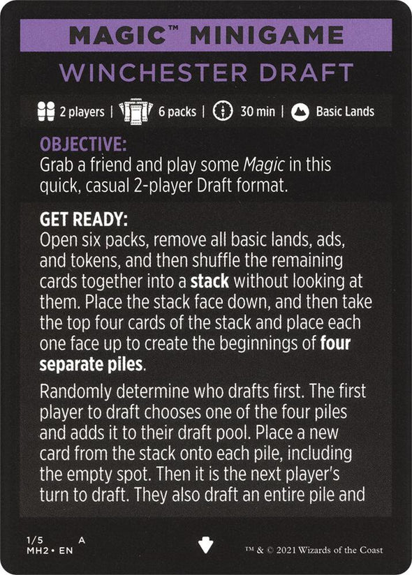 Winchester Draft // Winchester Draft (Minigame Token) (MMH2)