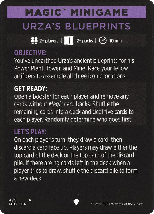 Urza's Blueprints (minigame) // Urza's Blueprints (Minigame Token) (MMH2)