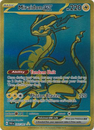 401 Games Canada - Miraidon ex - 243/091 - Gold Secret Rare 401 Games Canada - Miraidon ex - 243/091 - Gold Secret Rare