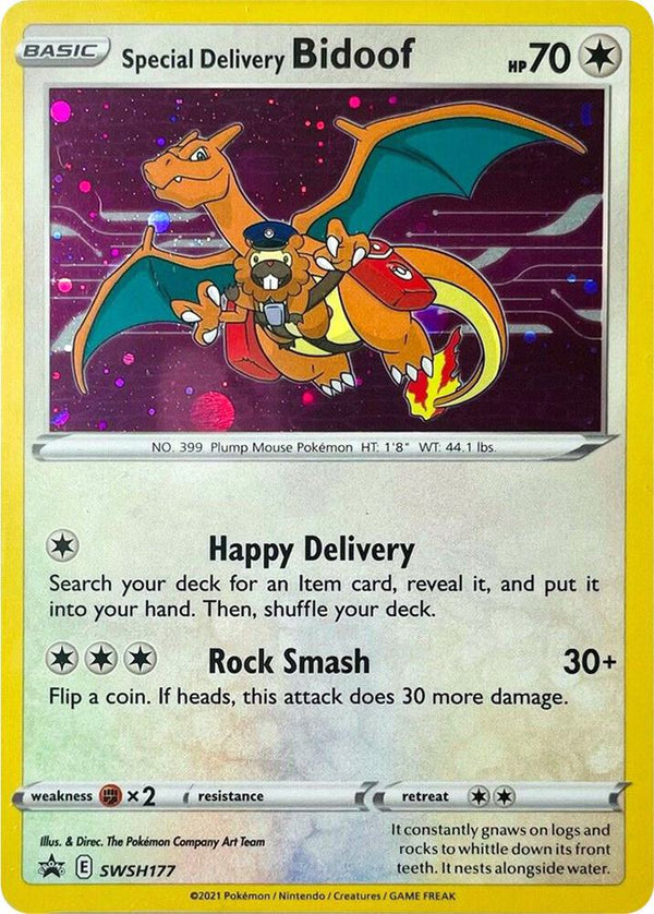 Special Delivery Bidoof - SWSH177 - Holo Promo