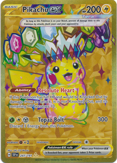 401 Games Canada - Pikachu ex - 247/191 - Gold Secret Rare