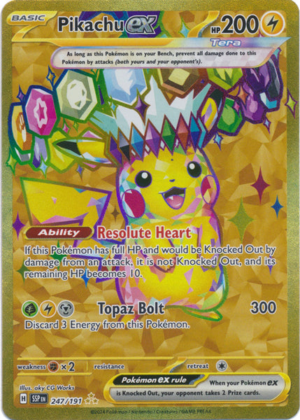 401 Games Canada - Pikachu ex - 247/191 - Gold Secret Rare