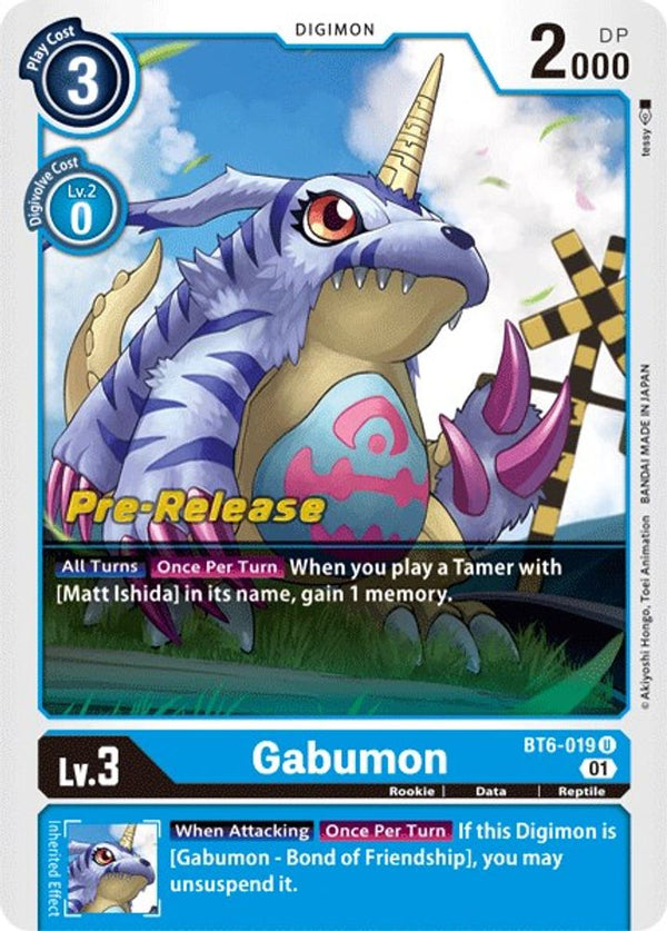 Gabumon - BT6-019 - Uncommon (Pre-Release)